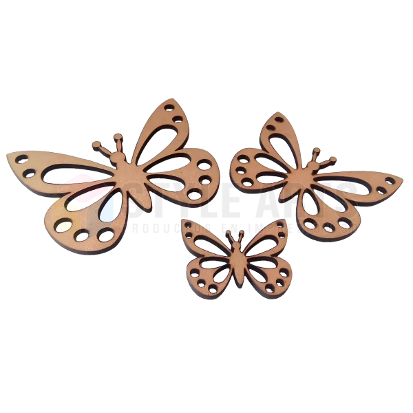 Producto - Mariposas caladas en fibrofacil de 3mm pack de 10 Und