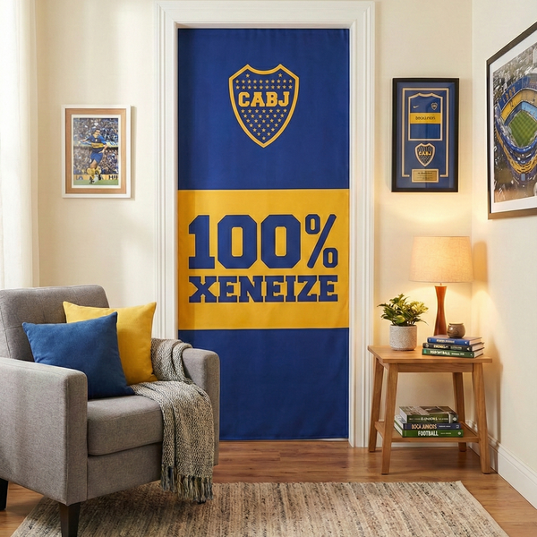 Producto - Cortina decorativa para puerta ideal para hinchas y regalos de hogar
