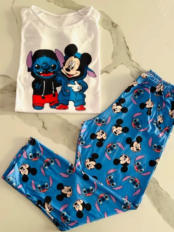 Producto - Pijama Stitch y Mickey adultos manga corta - 0