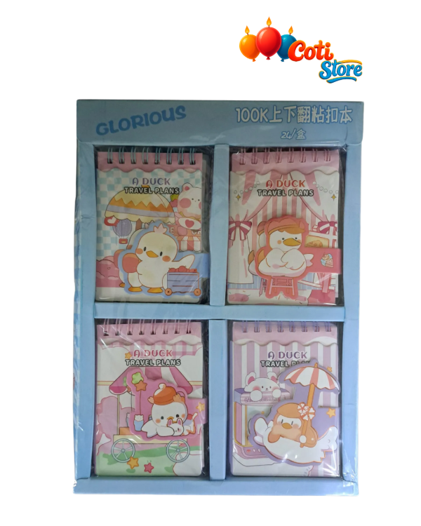 Producto - Agendita pato con velcro 7.7x10.7 cm