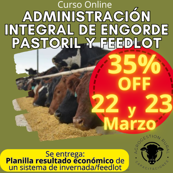 Producto - Curso Online: Administración Integral de Engorde Pastoril y Feedlot