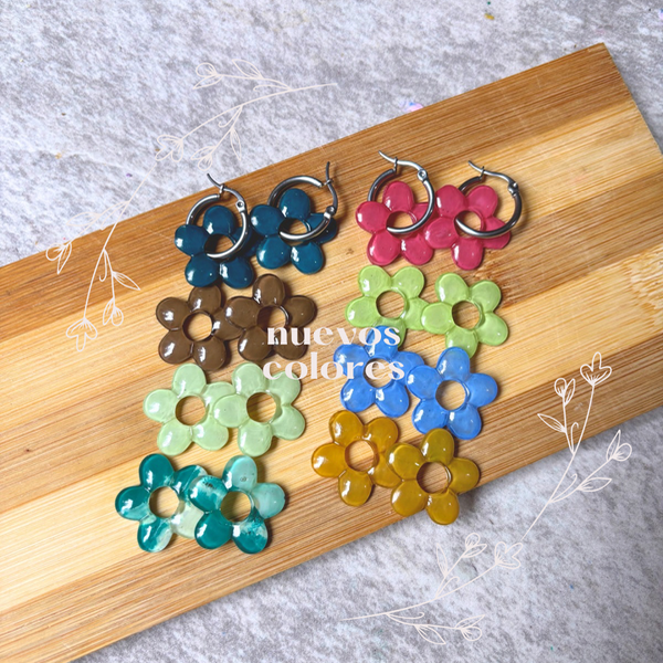 Producto - Flor de resina 2 (par)