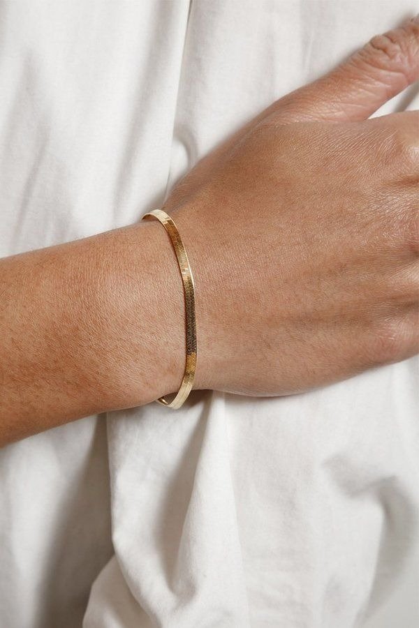 Producto - Pulsera Elegant fina dorada 18cm