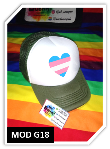 Producto - Gorra Trucker Corazón Trans Pride