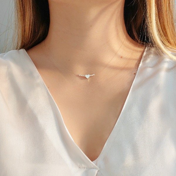 Producto - Tanza corazón y pelotitas enchapados en Plata