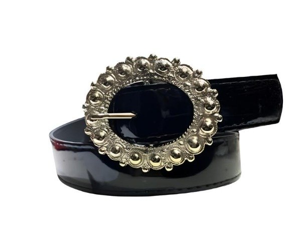 Producto - 90cm Cinto Espejo Grande Charol Negro