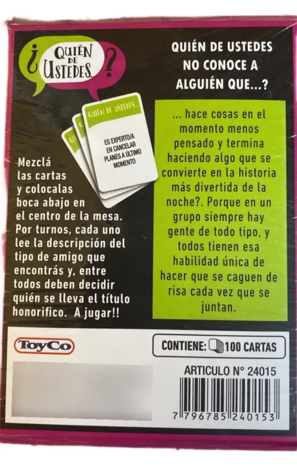Producto - Juego De Mesa Quien De Ustedes Toyco - 1