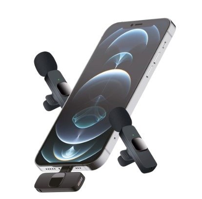 Producto - MICROFONO Dual Inalámbrico Corbatero GTC Mic 002 USB Tipo C - 1