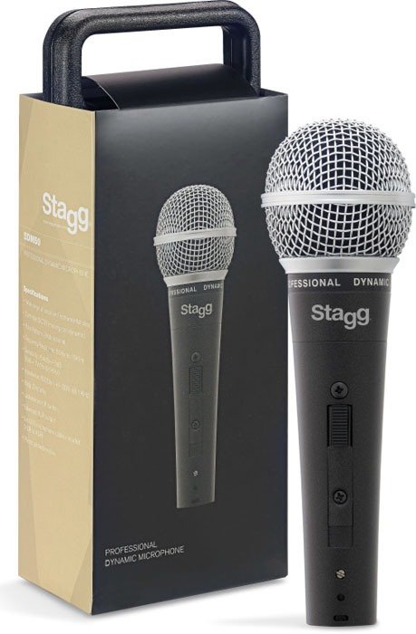 Producto - STAGG MICROFONO DINAMICO CARDIOIDE CON CABLE 5mts-ESTUCHE