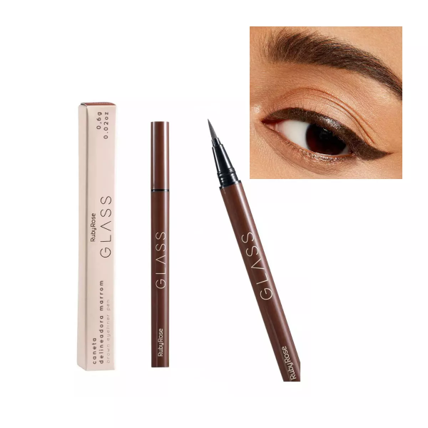 Producto - Caneta Delineadora MARRON Brown Glass Ruby Rose