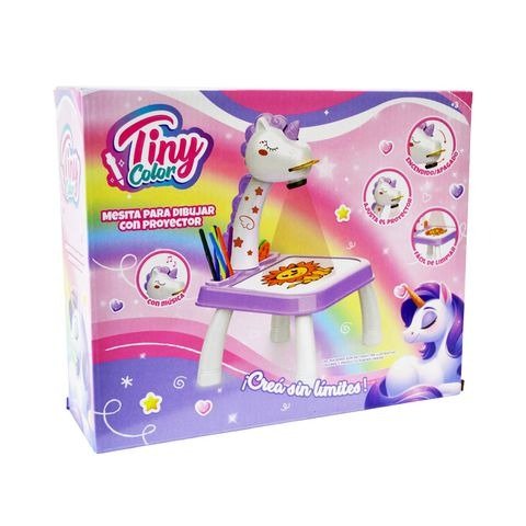 Producto - MESA PARA DIBUJAR CON PROYECTOR UNICORNIO TINY EN CAJA 19X24X9CM