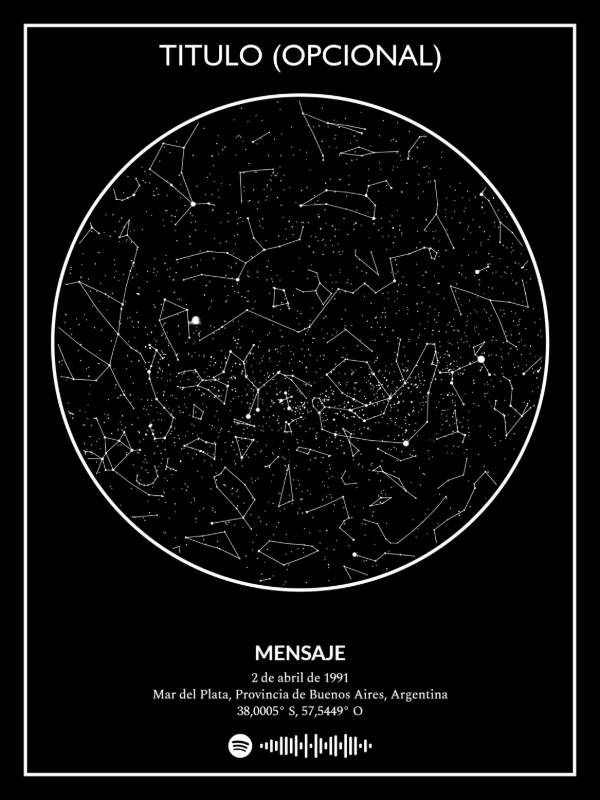 Producto - Mapa Estelar Personalizado (Descargable) - 3