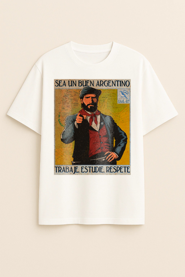 Producto - Sea un buen argentino (Oversize Unisex Blanca Frontal)