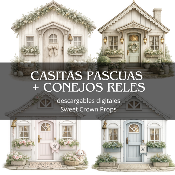 Producto - Colección Digital Casitas de Pascua más Conejos reales