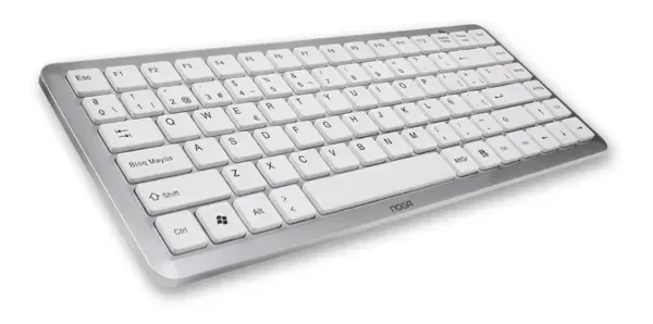 Producto - Teclado Compacto Noganet TKL QWERTY Español España Blanco S239G