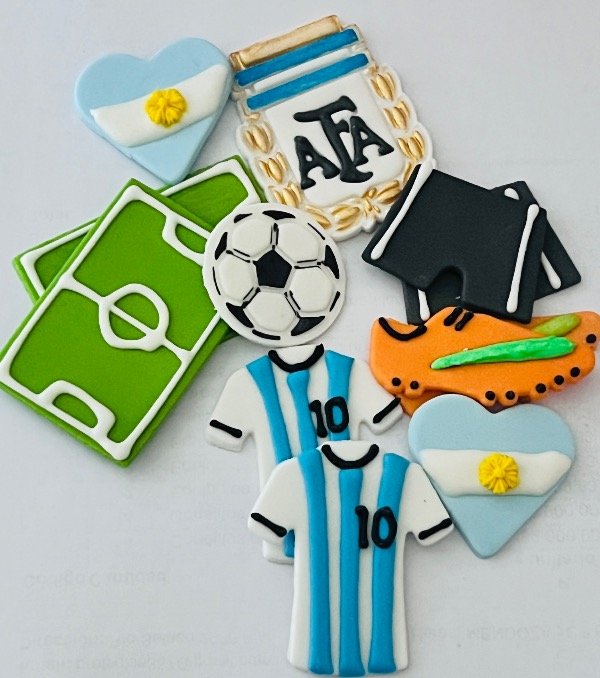 Producto - Set Futbol Selección Argentina en pastillaje x12 unidades