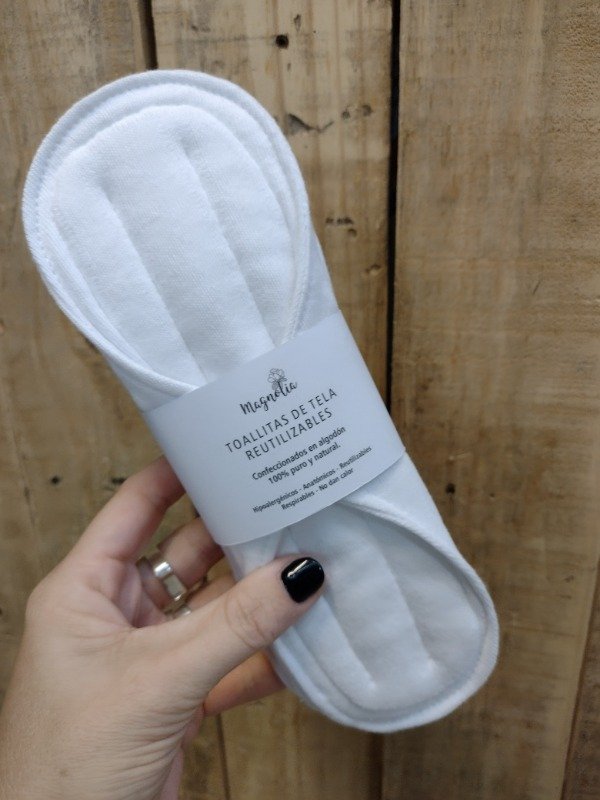 Producto - Pack x3 - Toallitas nocturnas blancas