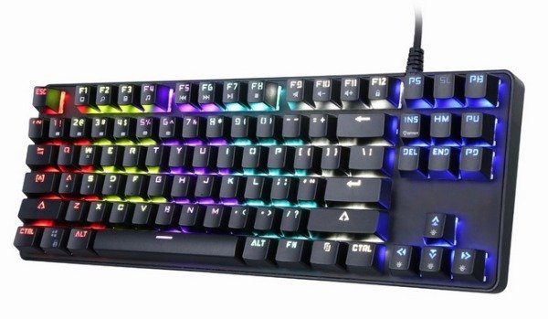 Producto - Teclado español mecanico -gamer -usb -multimedia -retroiluminación LED rainbow b