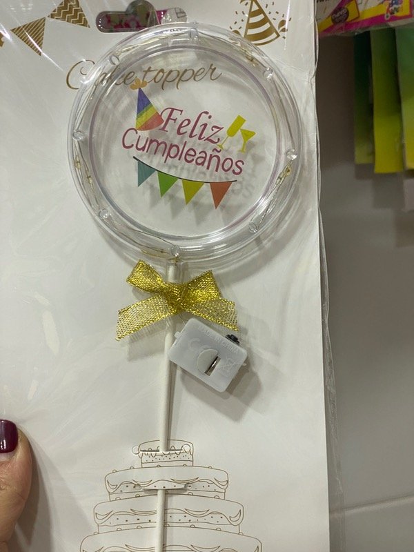 Producto - Topper feliz cumpleaños con luz led