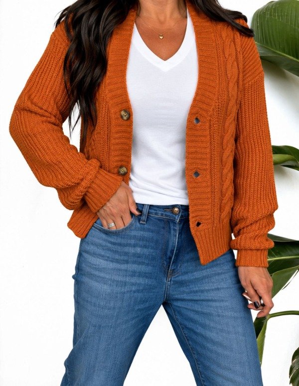 Producto - Cardigan Acrilico Naranja