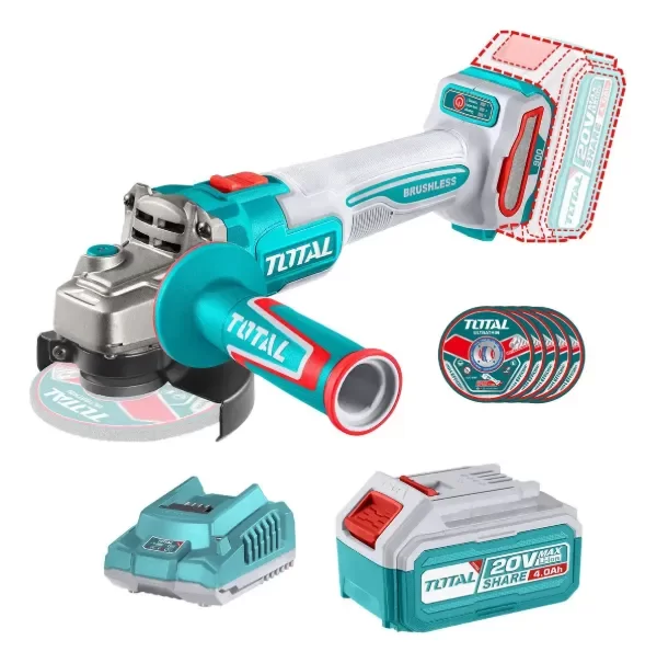 Producto - Amoladora Angular 20v Inalámbrica 115mm Brushless 900w Total