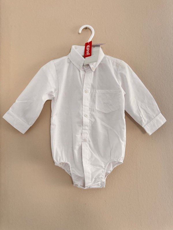 Producto - Body camisa BEDTIME 9 meses NUEVO C/etiqueta gig49