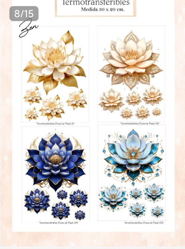 Producto - Láminas Flores de papel a