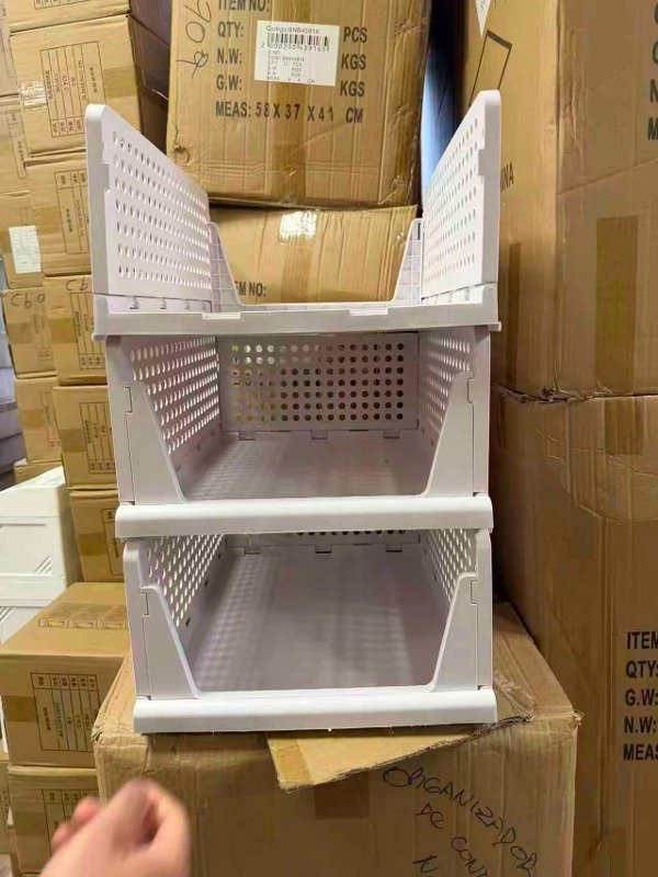 Producto - Organizador con estantes apilables 3 niveles