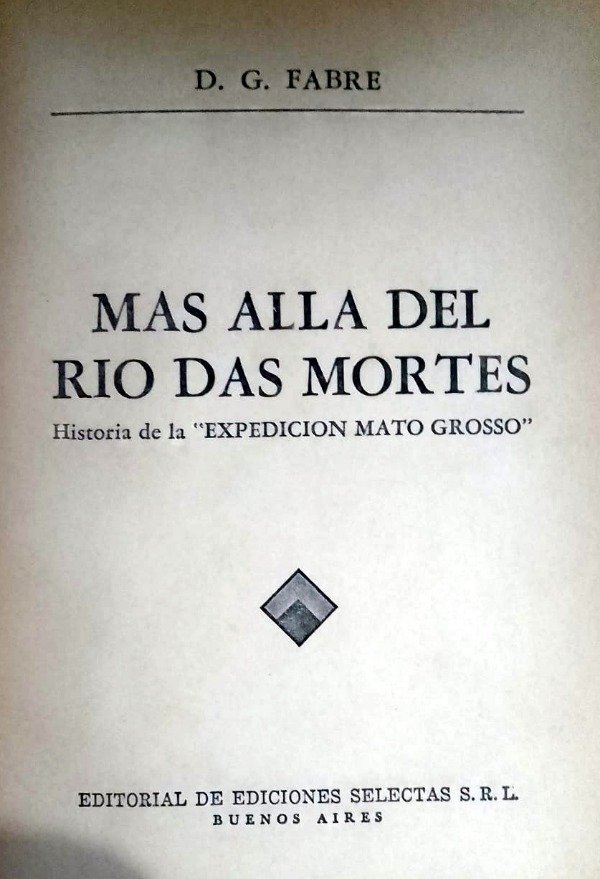 Producto - Más allá del Rio Das Mortes - D. G. Fabre