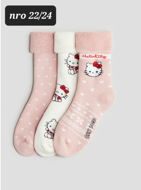 Producto - Pack de 3 Medias con abrigo HyM nro 22/24 kitty