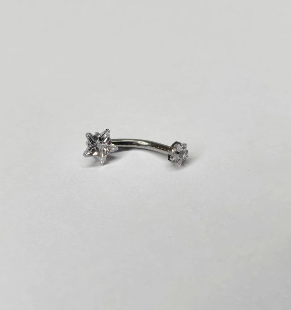 Producto - Navel doble estrella engarzado chico