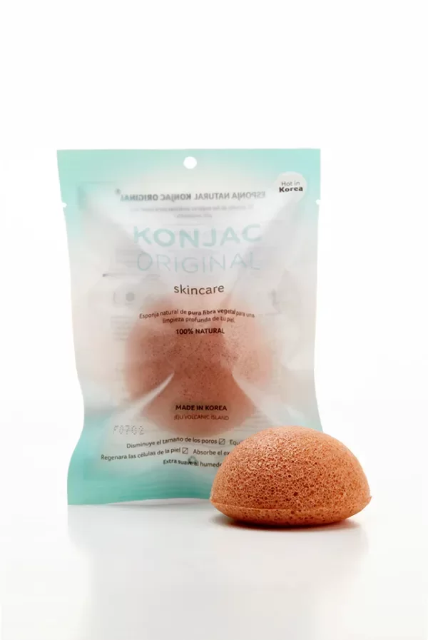 Producto - Esponja Facial con Fina Arcilla Rosa Francesa Natural -PIEL SECA-