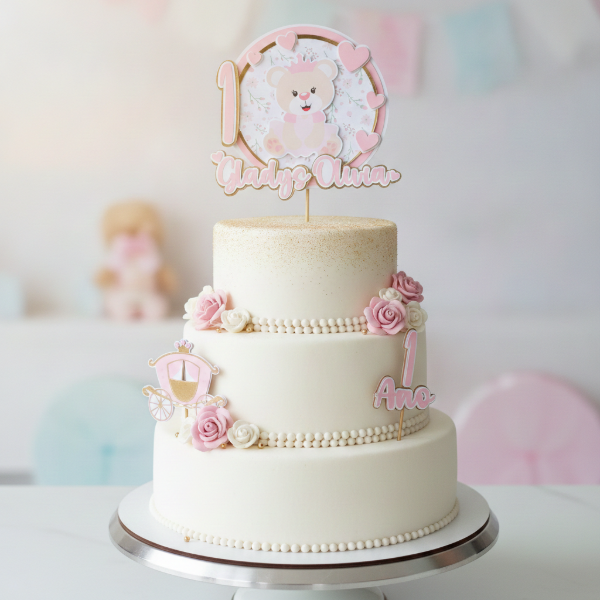 Producto - CAKE TOPPER OSITA CORONA - 0