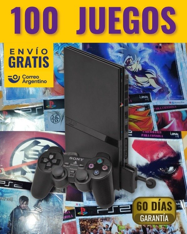 Producto - Playstation 2 CON SKIN A ELECCIÓN (100 juegos)