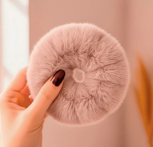 Producto - Colitas pelo peludita rosa