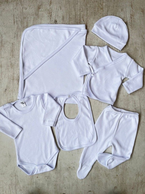 Producto - Set 0/3 M blanco. 6 prendas (precio por DOS set completos)