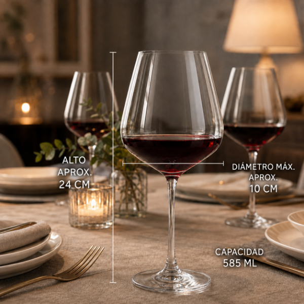 Producto - COPA DE VINO X 6 FULLNESS BOCA CORTE FRIO 585ml EN CAJA - 2