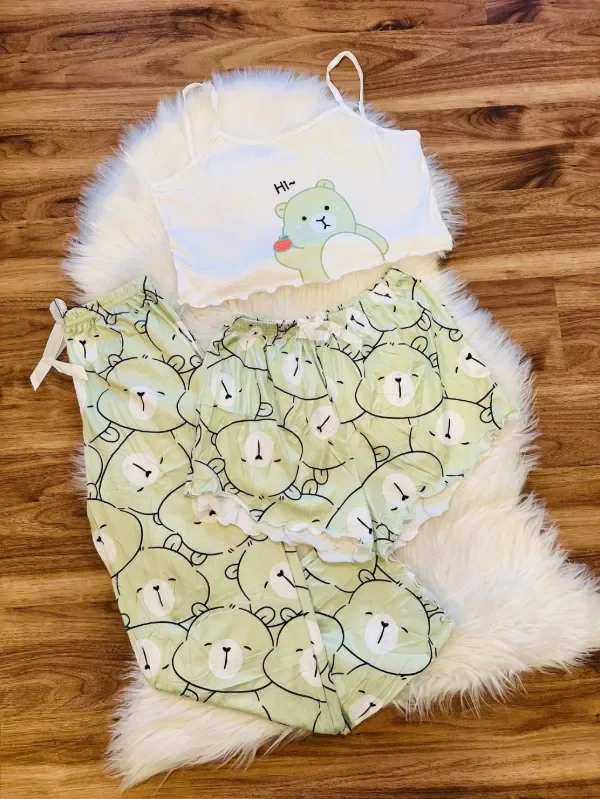 Producto - PIJAMA 3PCS OSITOS VERDE