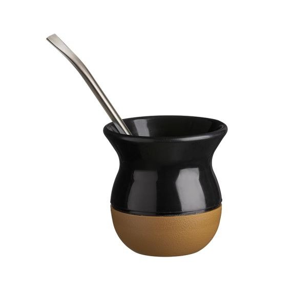 Producto - Mate de madera y plastico Negro