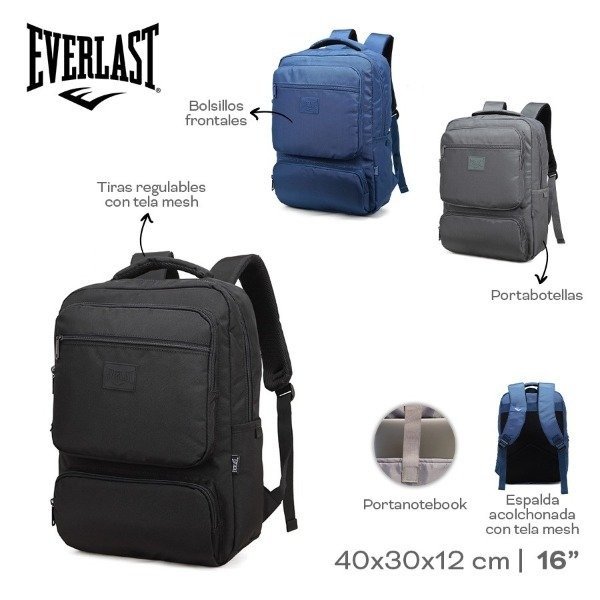 Producto - MOCHILA PORTANOTEBOOK EVERLAST 22671