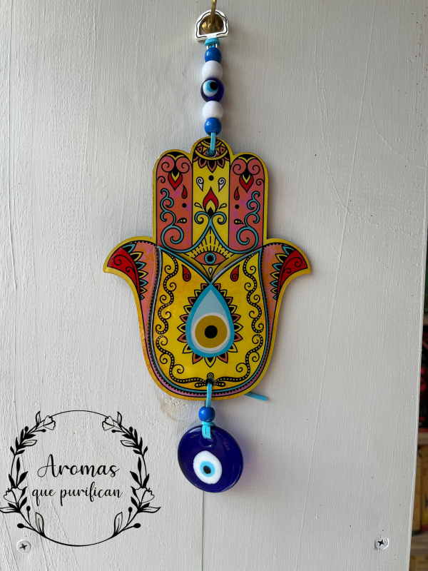 Producto - COLGANTE HAMSA MADERA GRANDE