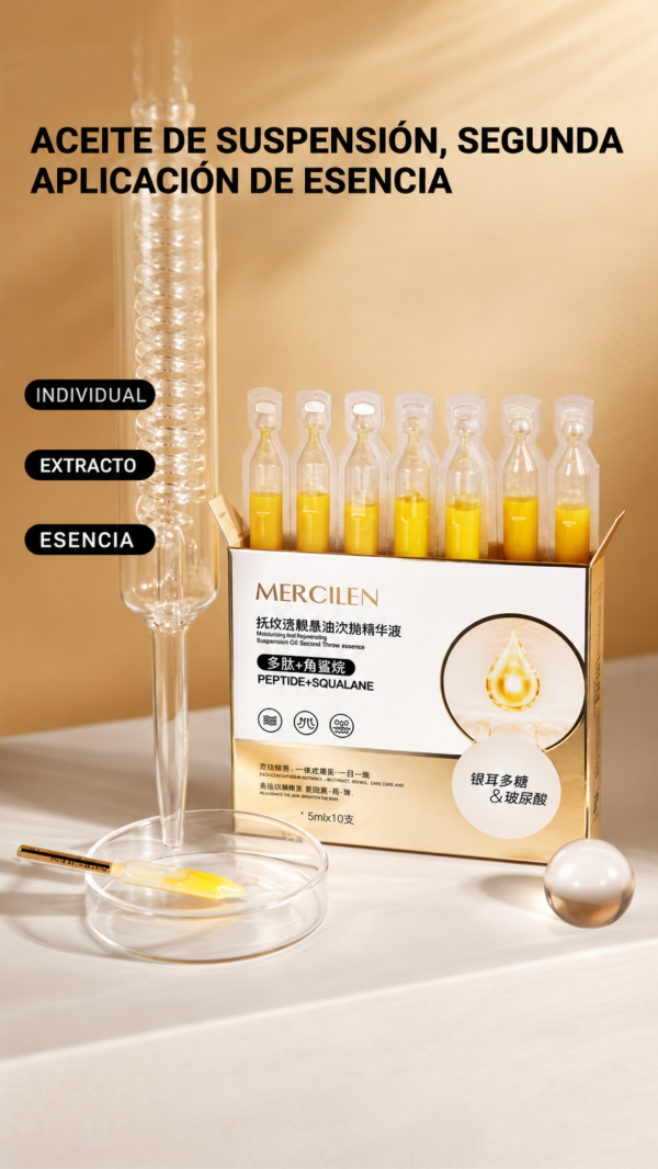 Producto - ESENCIA FACIAL CON PEPTIDOS Y ESCUALANO - 10 AMPOLLAS DE 1,5 ML - 7