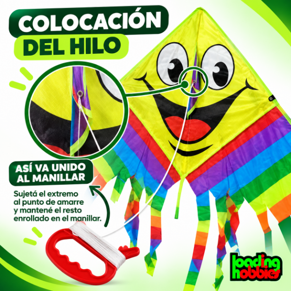 Producto - Barrilete Carita Feliz con Flecos - 3