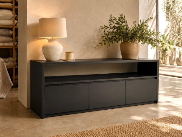 Producto - RACK TV paraíso + laqueado negro - 0