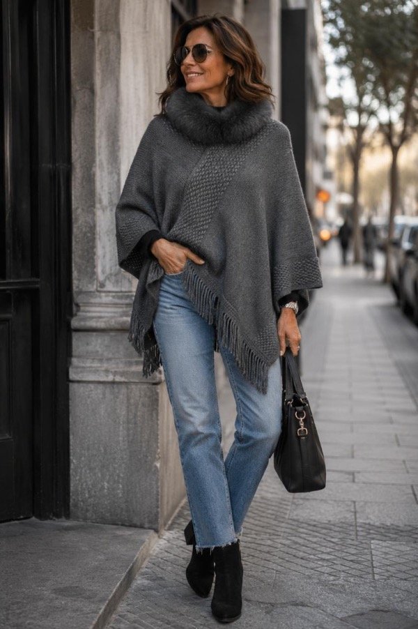 Producto - Poncho con piel