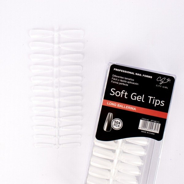 Producto - TIPS SOFT GEL BALLERINA LARGO PRELIMADOS 504PCS CITY GIRL JPT-ME111