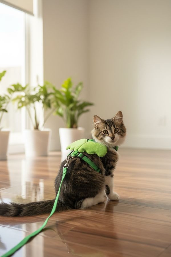 Producto - CORREA Y ARNÉS CON ALAS PARA GATOS Y PERROS PEQUEÑOS REGULABLE HASTA 30cm