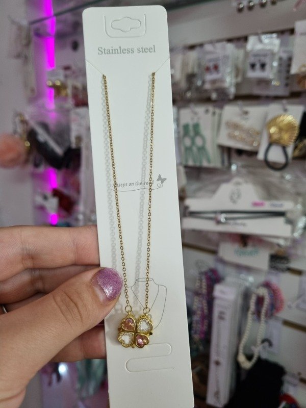 Producto - Collar Imantado Corazon y Trebol - 2