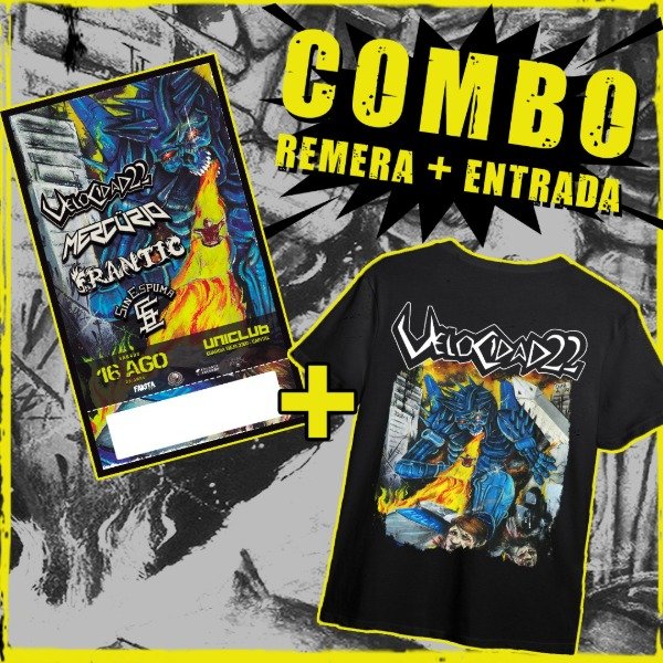 Producto - Combo: Camiseta Velocidad 22 + Entrada para 16/08 Uniclub