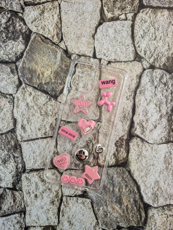 Producto - Funda rigida charms Samsung A07 rosa